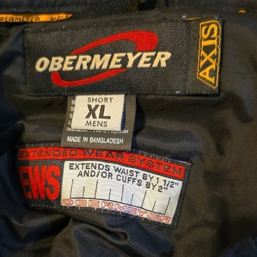 Obermeyer Axis Snow Pants Mens XL Short Black Good EWS Insulated Ski Snowboard